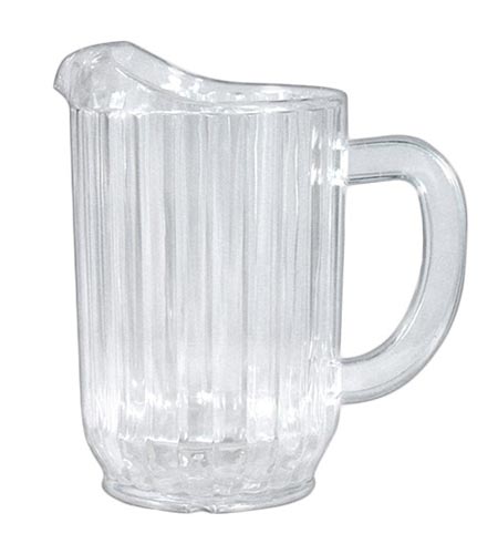 32oz Water Pitcher - Clear SAN Plastic - CASE OF 12