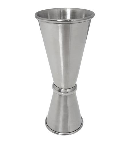 BarConic Japanese Style - Tall Double-Sided Jiggers - Stainless Steel - 28mL and 56mL - CASE OF 60