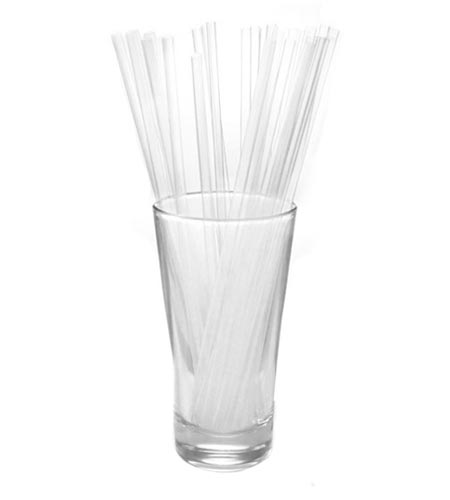 BarConic 8in Unwrapped Straws - CASE OF 24 / 500 PACKS