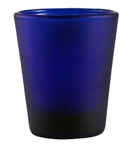 BarConic Shot Glass Cobalt Blue Frost 1.5 oz - CASE OF 72