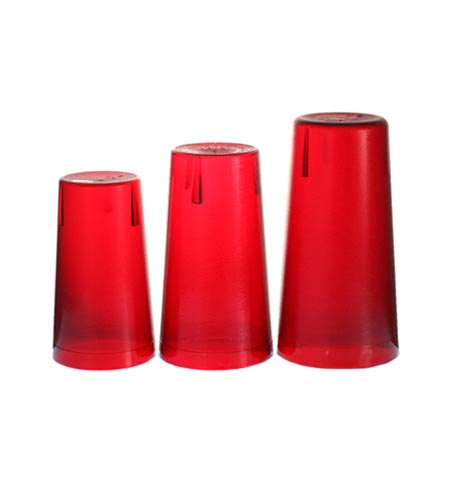 RED STACKABLE PEBBLED TUMBLERS