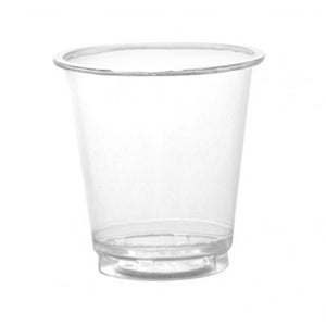 BarConic 3oz clear plastic shooter glasses - CASE OF 25 / 100 PACKS