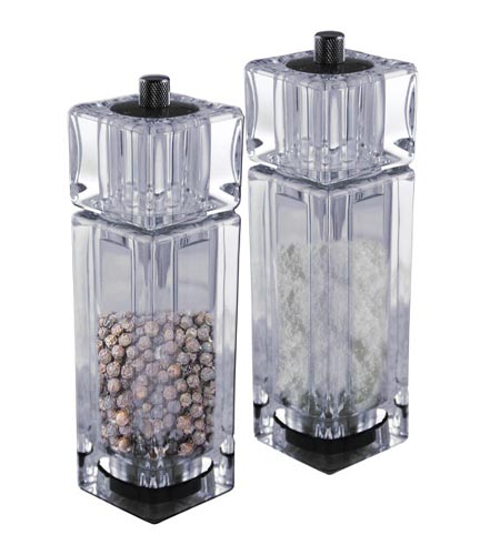 Salt and Pepper Mill - Clear Acrylic 6 - CASE OF 12