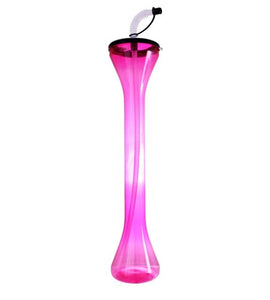 BARCONIC® - PARTY YARD CUP - 24OZ - PINK WITH LID & STRAW