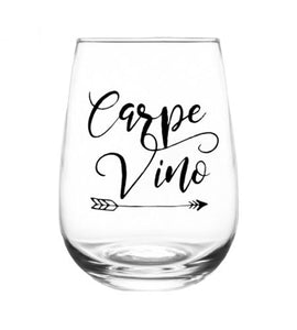 Carpe Vino Stemless Wine Glass - 17 oz - CASE OF 24