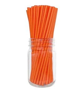 BarConic Eco-Friendly Paper Straws - 7 3/4 Orange - CASE OF 20 / 100 PACKS