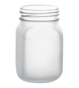 BarConic Frosted Mason Jar - No Handle - 12 oz - CASE OF 48