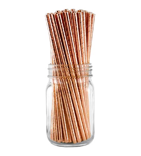 BarConic Paper Straws - Copper Metallic - CASE OF 20 / 100 PACKS