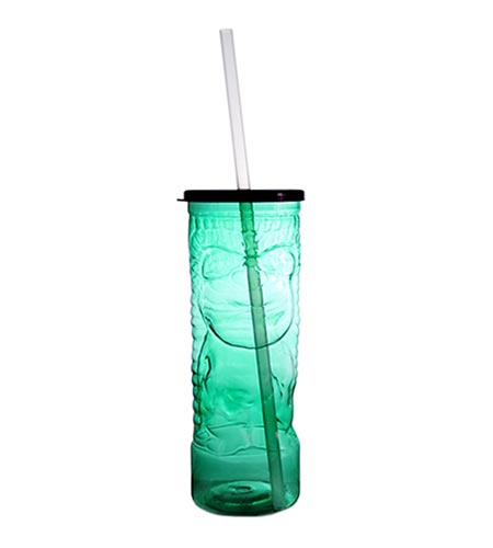 BarConic Drinkware - Party Yard Cup - 24oz - Green with Lid & Straw