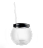 BARCONIC® CLEAR FISHBOWL PLASTIC DRINKWARE - 20 OUNCE - WITH LID AND STRAW
