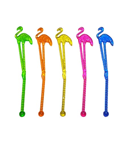 BarConic Drink Swizzle Stick - Flamingo - CASE OF 20 / 100 PACKS