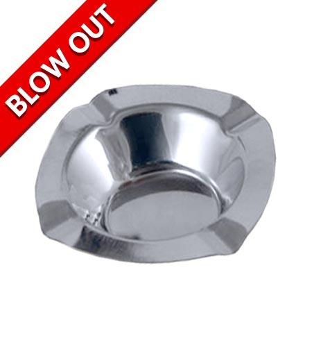 Semi Square Stainless Steel Ashtray - CASE OF 10