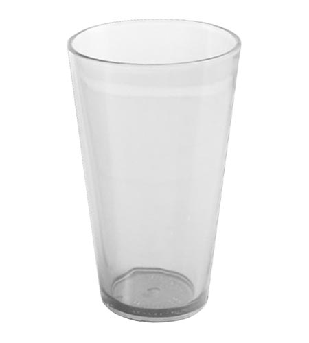16oz Mixing Glass Plastic Clear - CASE OF 100