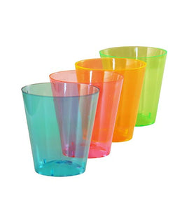 BarConic Assorted Neon Shot Cups - 2oz - CASE OF 36 / 60 Packs