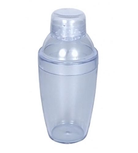 17 ounce 3 piece Plastic Shaker Clear color - CASE OF 12