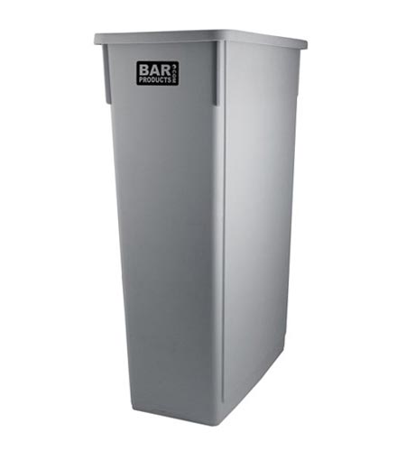 BarConic 33 Gal. Space Saver Trash Can, Gray - CASE OF 4