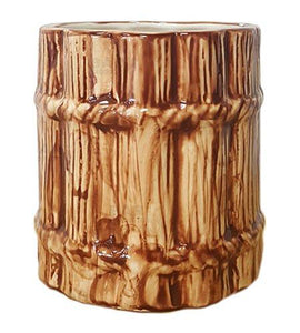 Wood Barrel Tiki Mug - BarConic 12 oz. Rum Barrel Tiki Mug