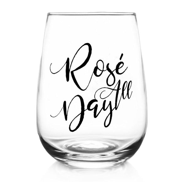 Rosé All Day Stemless Wine Glass - 17 oz - CASE OF 24